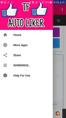 TF Auto Liker android App screenshot 1